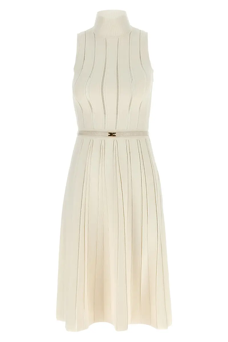 Abito Trama À Jour Bianco