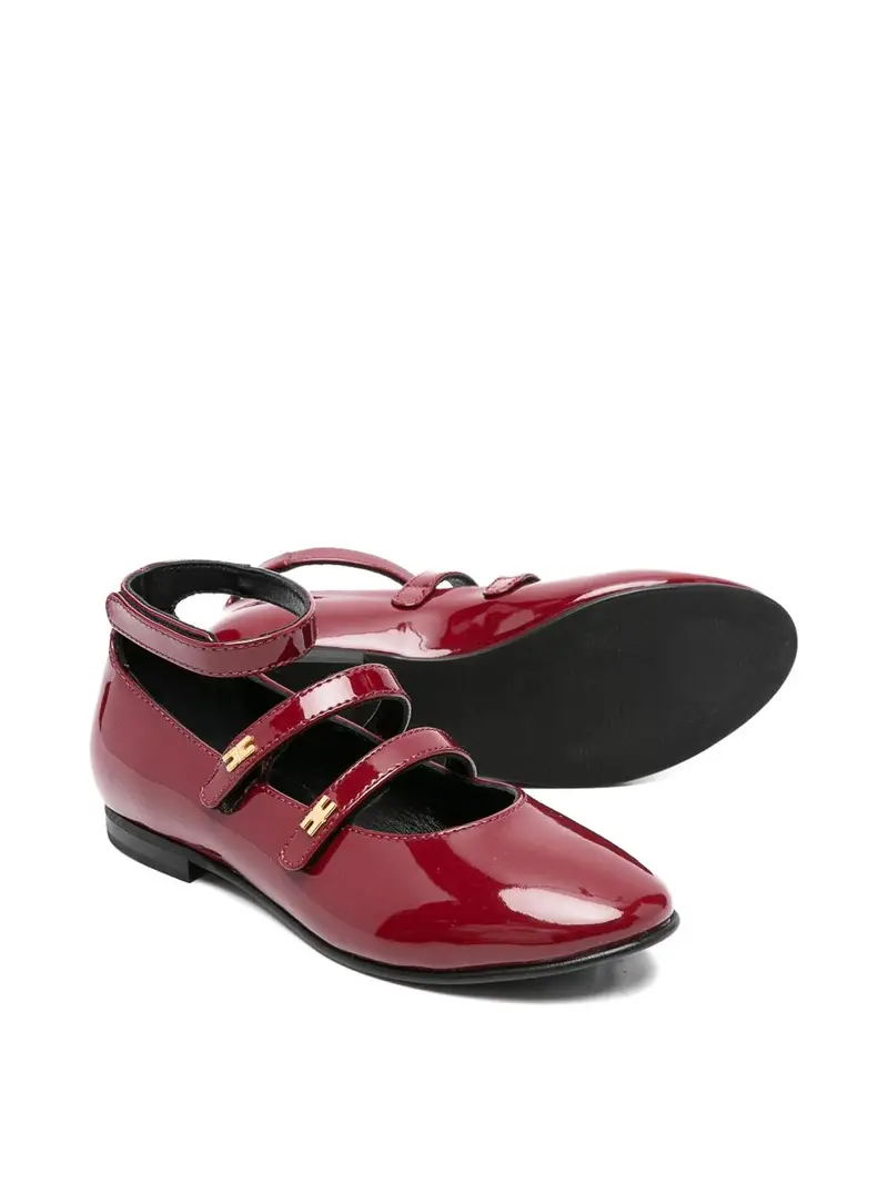 Ballerina Con Logo Rosso Scuro