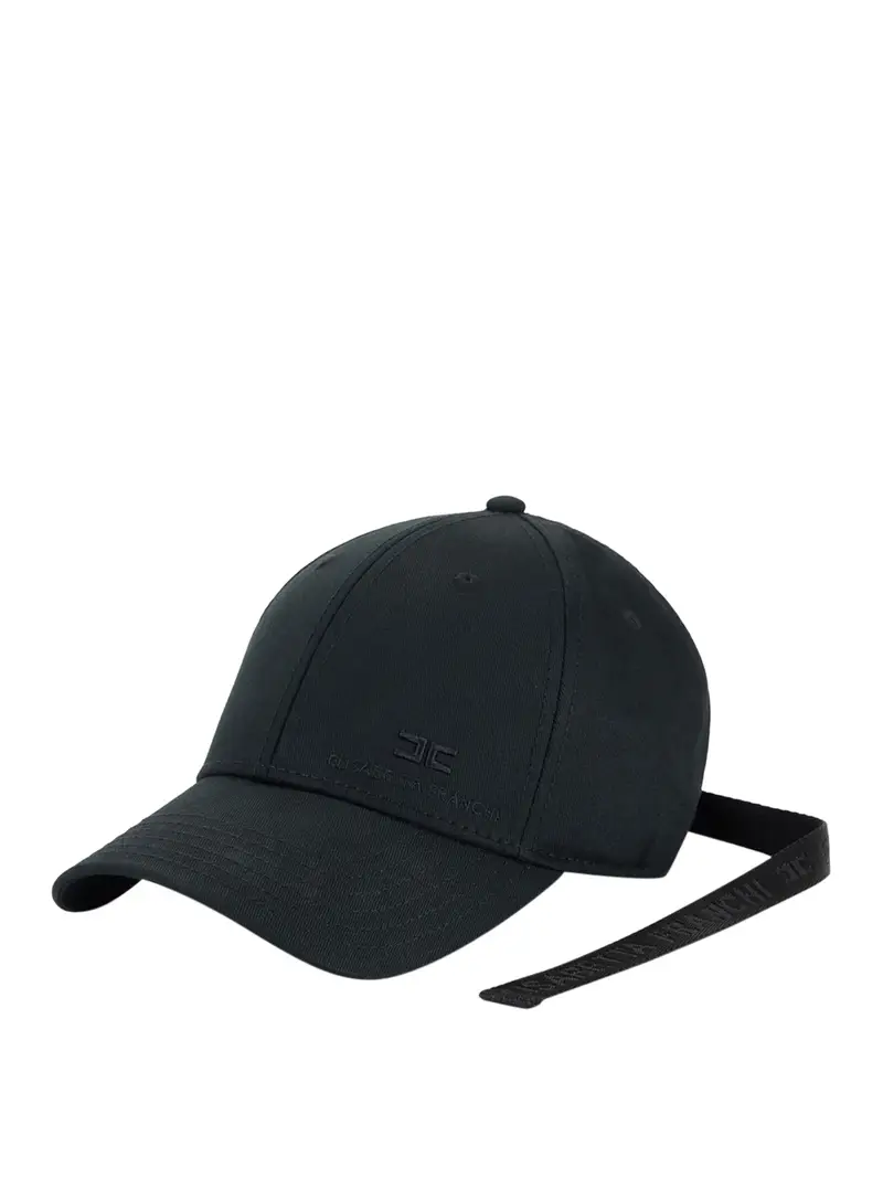 berretto con visiera elisabetta franchi da donna - nero