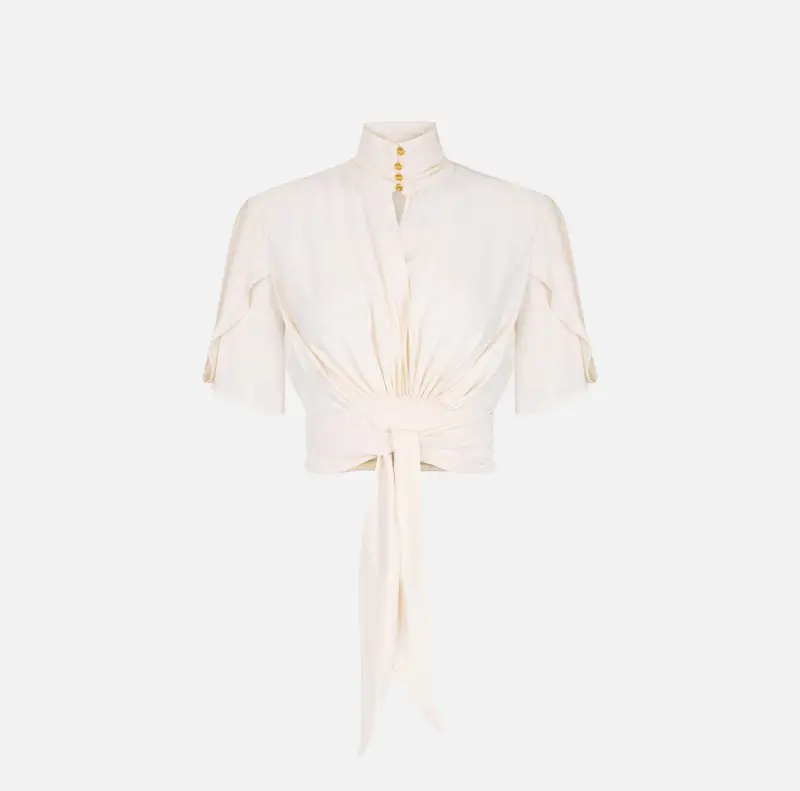 Blusa in georgette di viscosa