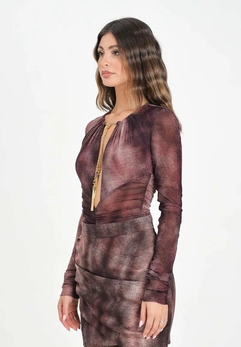 ELISABETTA FRANCHI Body Donna Bordeaux 1284891