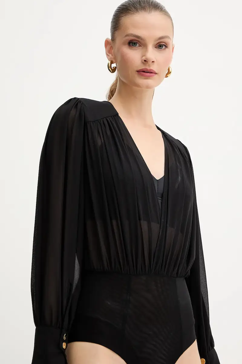 ELISABETTA FRANCHI Body Donna Nero 3890076 miniatura 4