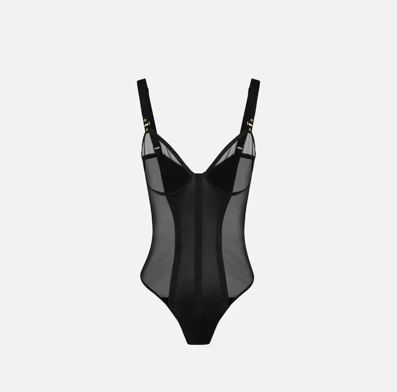 Body in tulle stretch e raso
