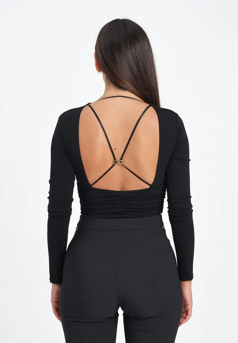 ELISABETTA FRANCHI Body Donna Nero 1144491 miniatura 3