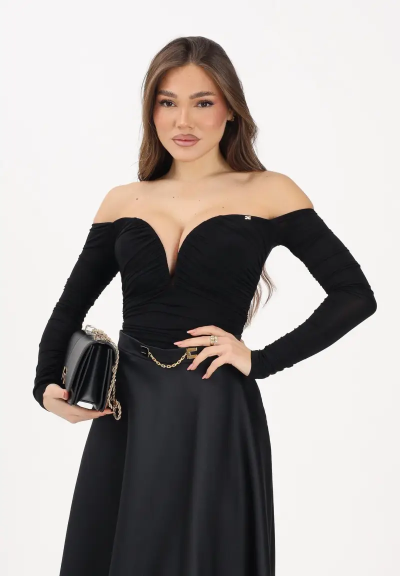 ELISABETTA FRANCHI Body Donna Nero 4217119 miniatura 2