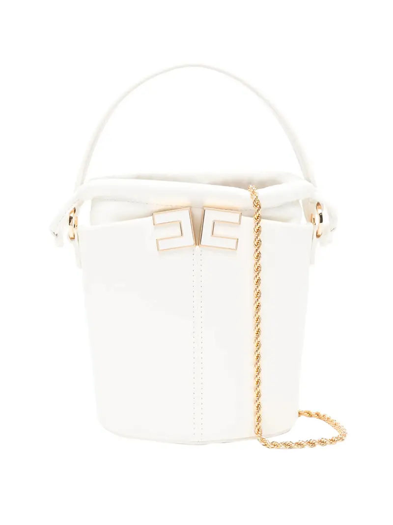 borsa a secchiello elisabetta franchi da donna - avorio