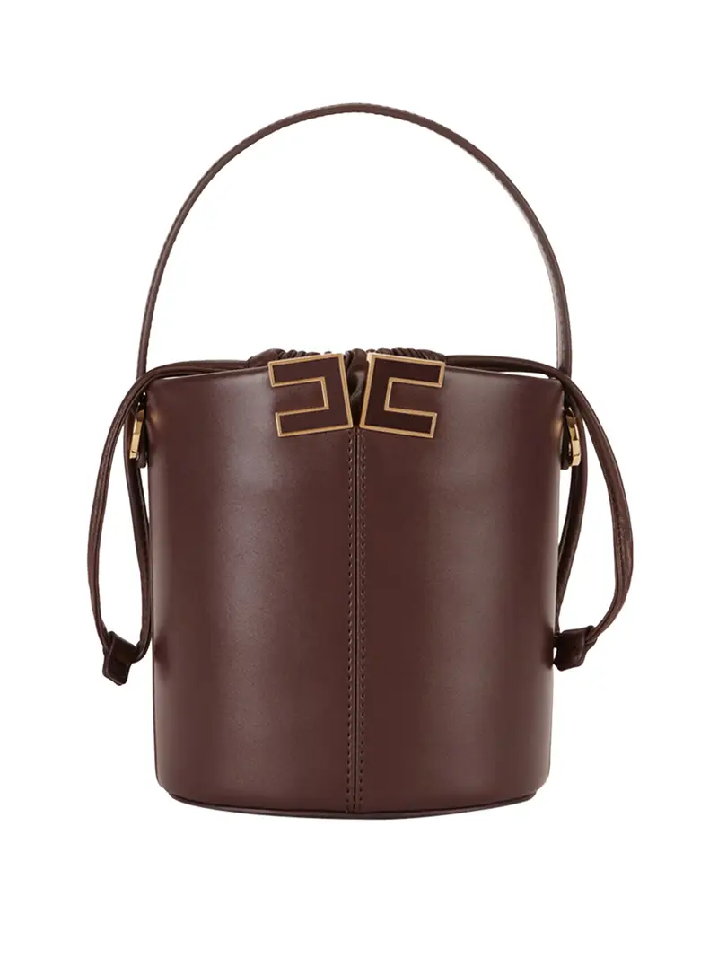 borsa a secchiello elisabetta franchi da donna - cacao Marrone