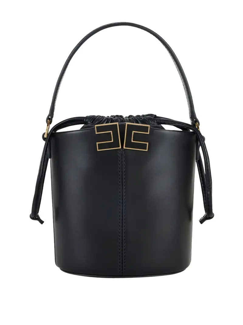 borsa a secchiello elisabetta franchi da donna - nero