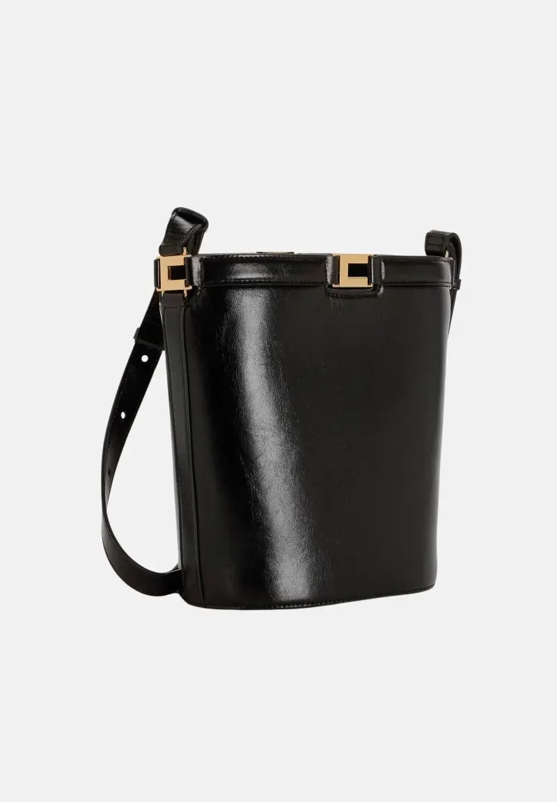 Borsa a secchiello nera da donna miniatura 2