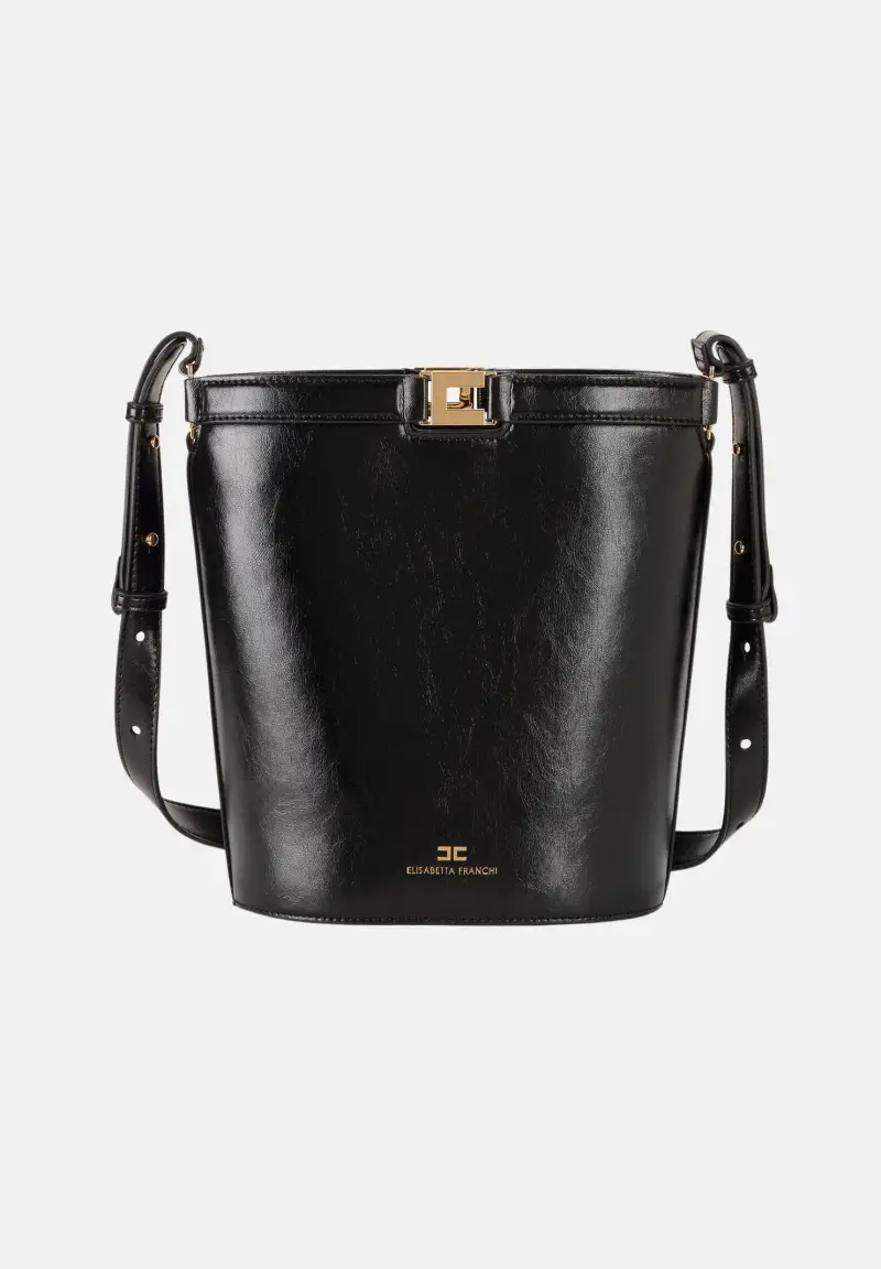 Borsa a secchiello nera da donna miniatura 3