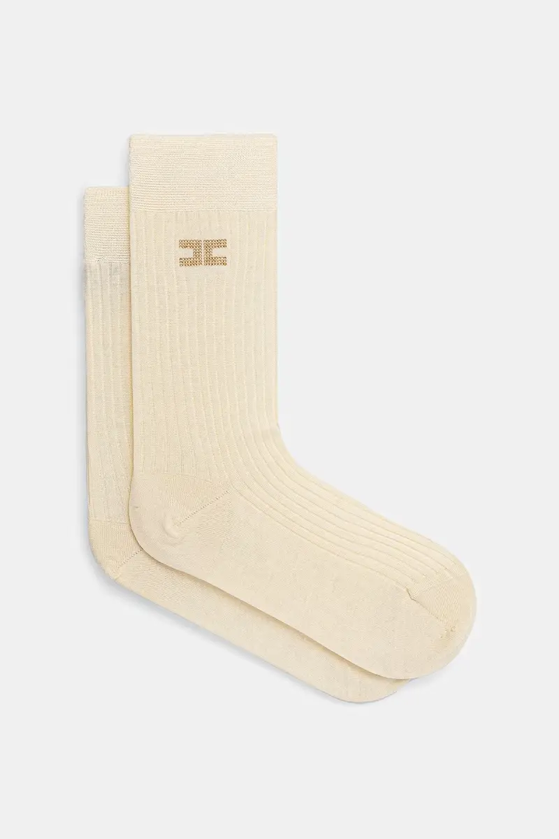 calzini in cotone colore beige CZ08L52E2