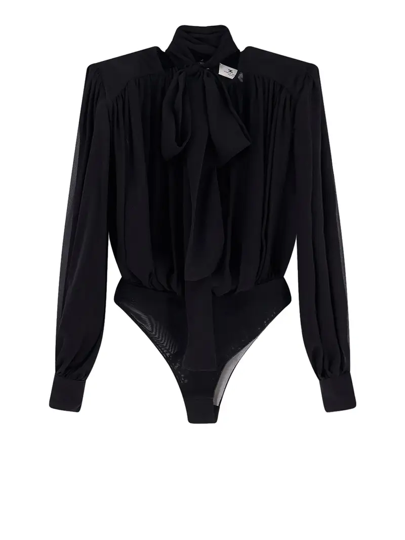 camicia body elisabetta franchi da donna - nero