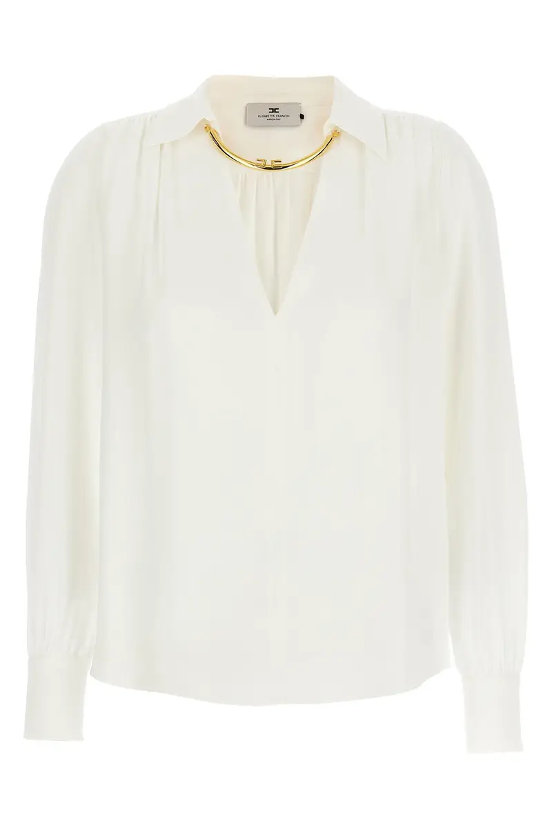 Camicia Collana Bianco