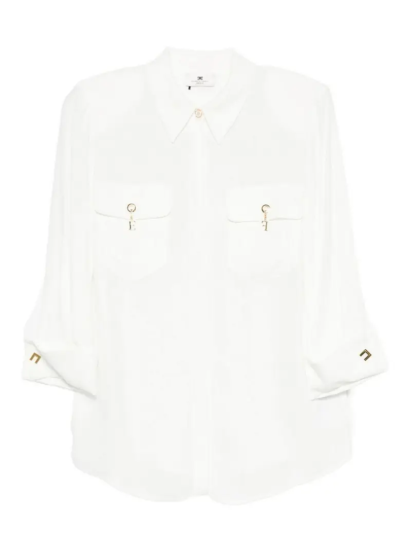 Camicia Con Maniche A 3/4 Bianco