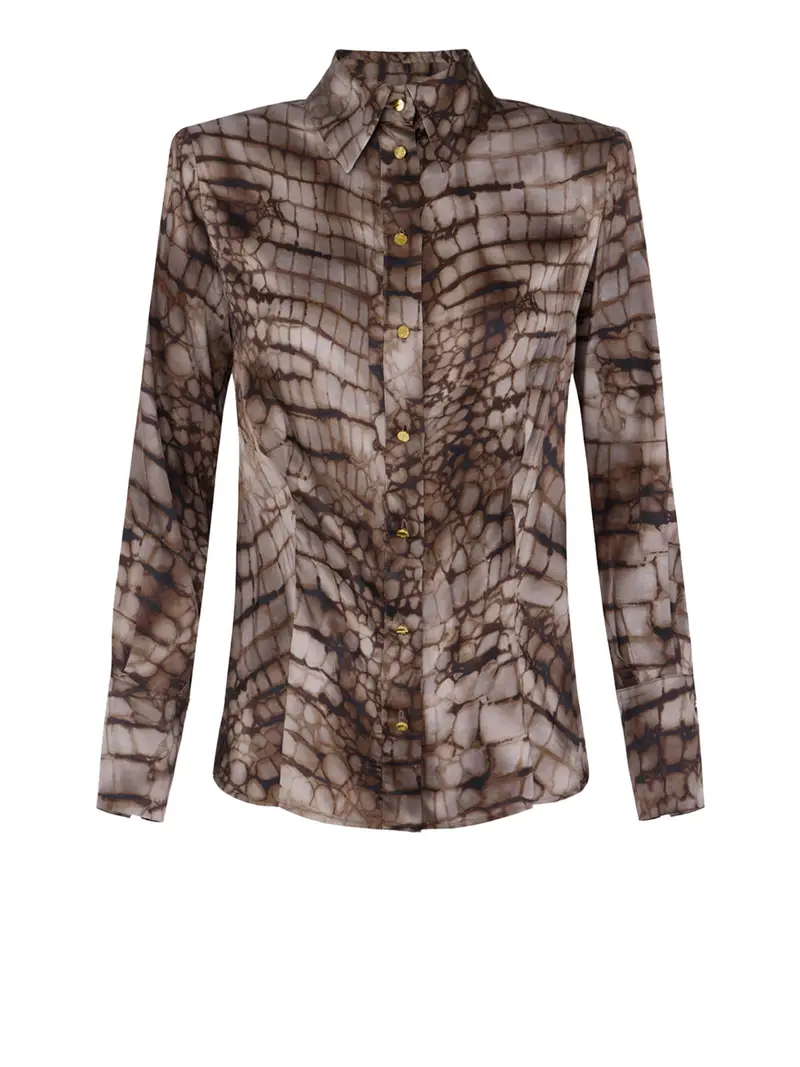 camicia elisabetta franchi da donna - cacao Marrone