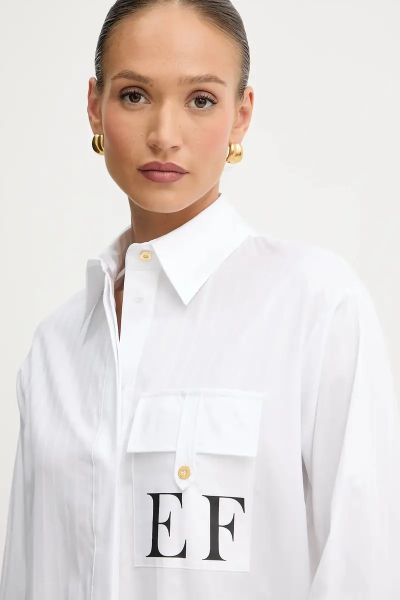 camicia in cotone donna colore bianco CA12156E2 miniatura 4