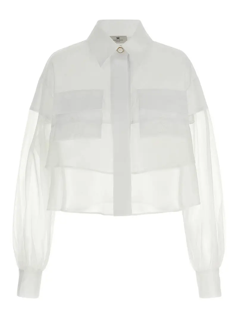 Camicia in organza Bianco