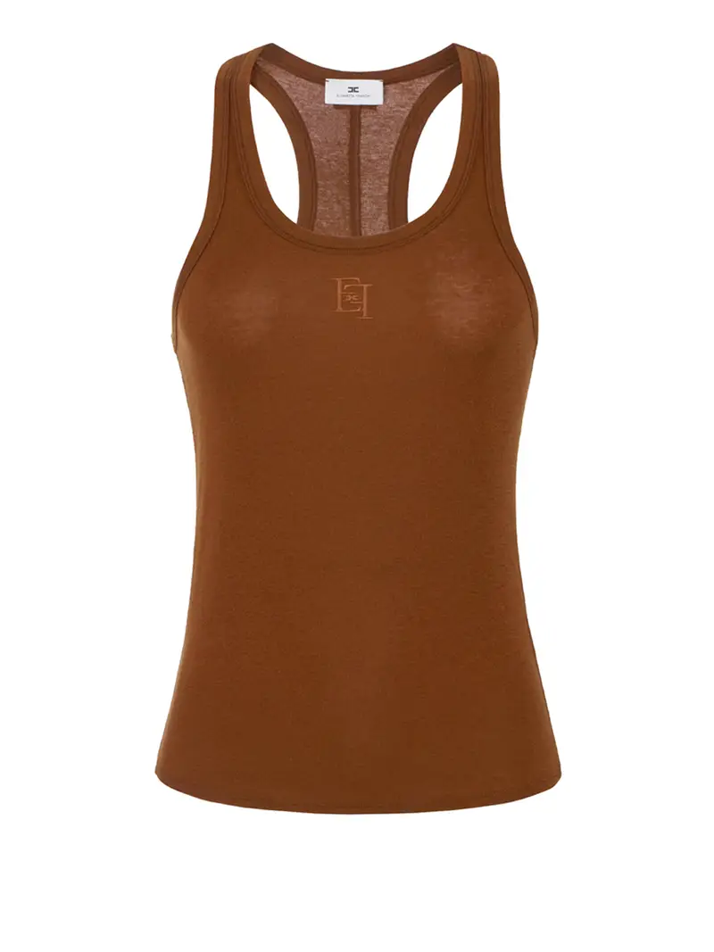 canotta elisabetta franchi da donna - cuoio Marrone