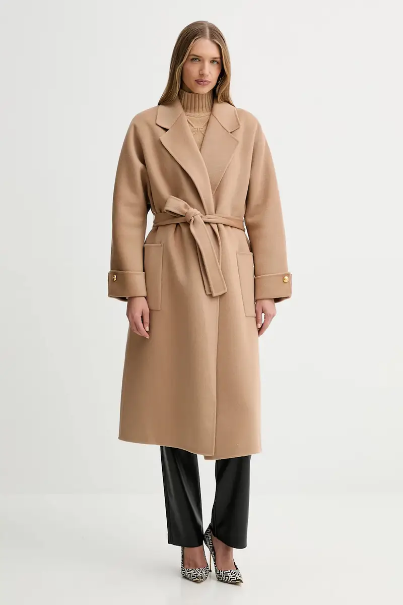 cappotto in lana Beige miniatura 2