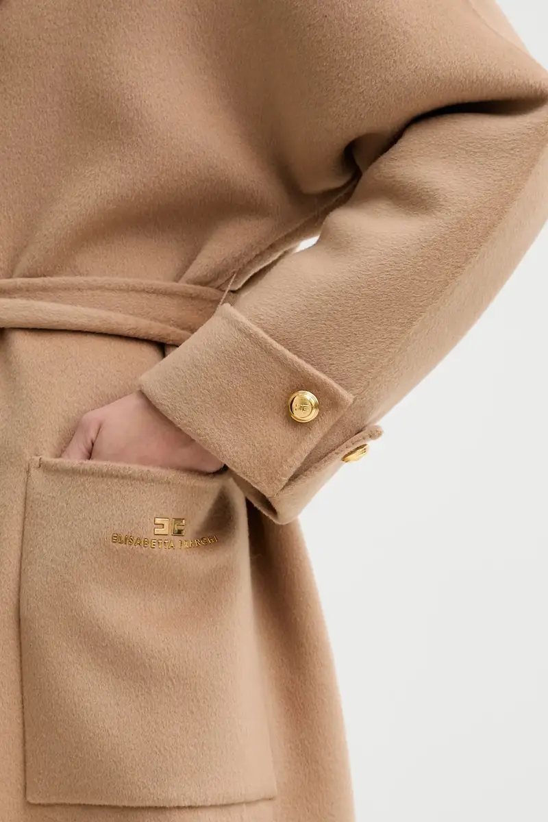 cappotto in lana Beige miniatura 5