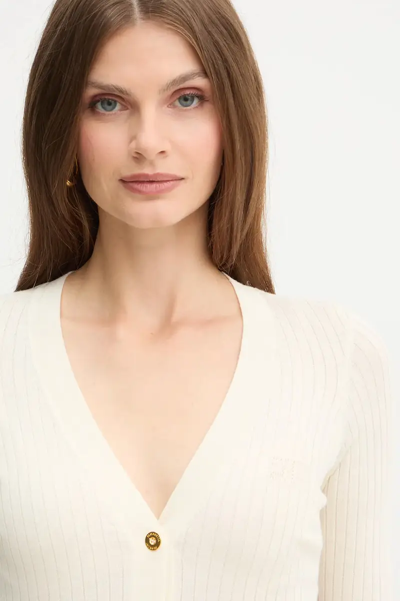 cardigan con lana colore beige MK33S57E2 miniatura 4