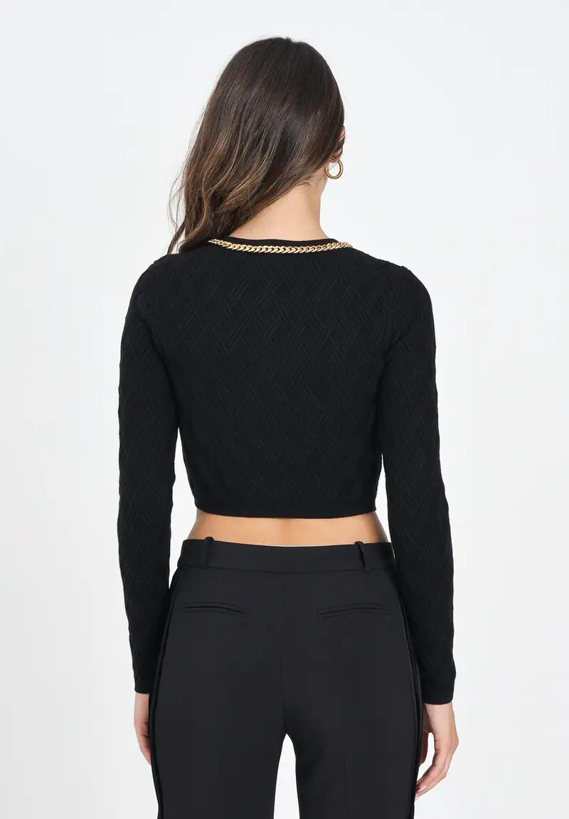 ELISABETTA FRANCHI Cardigan Donna Nero 1144444 miniatura 3