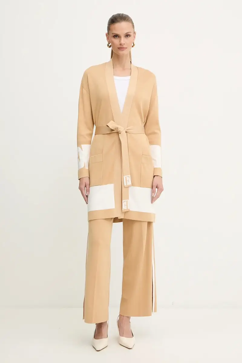 ELISABETTA FRANCHI Cardigan Donna Beige 3889483 miniatura 2
