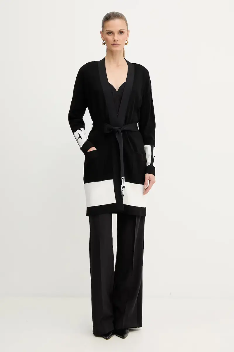 ELISABETTA FRANCHI Cardigan Donna Nero 3890073 miniatura 2