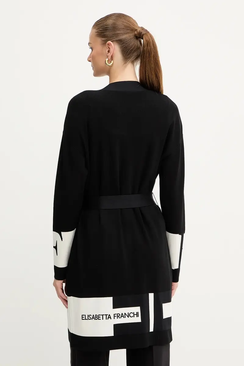 ELISABETTA FRANCHI Cardigan Donna Nero 3890073 miniatura 3