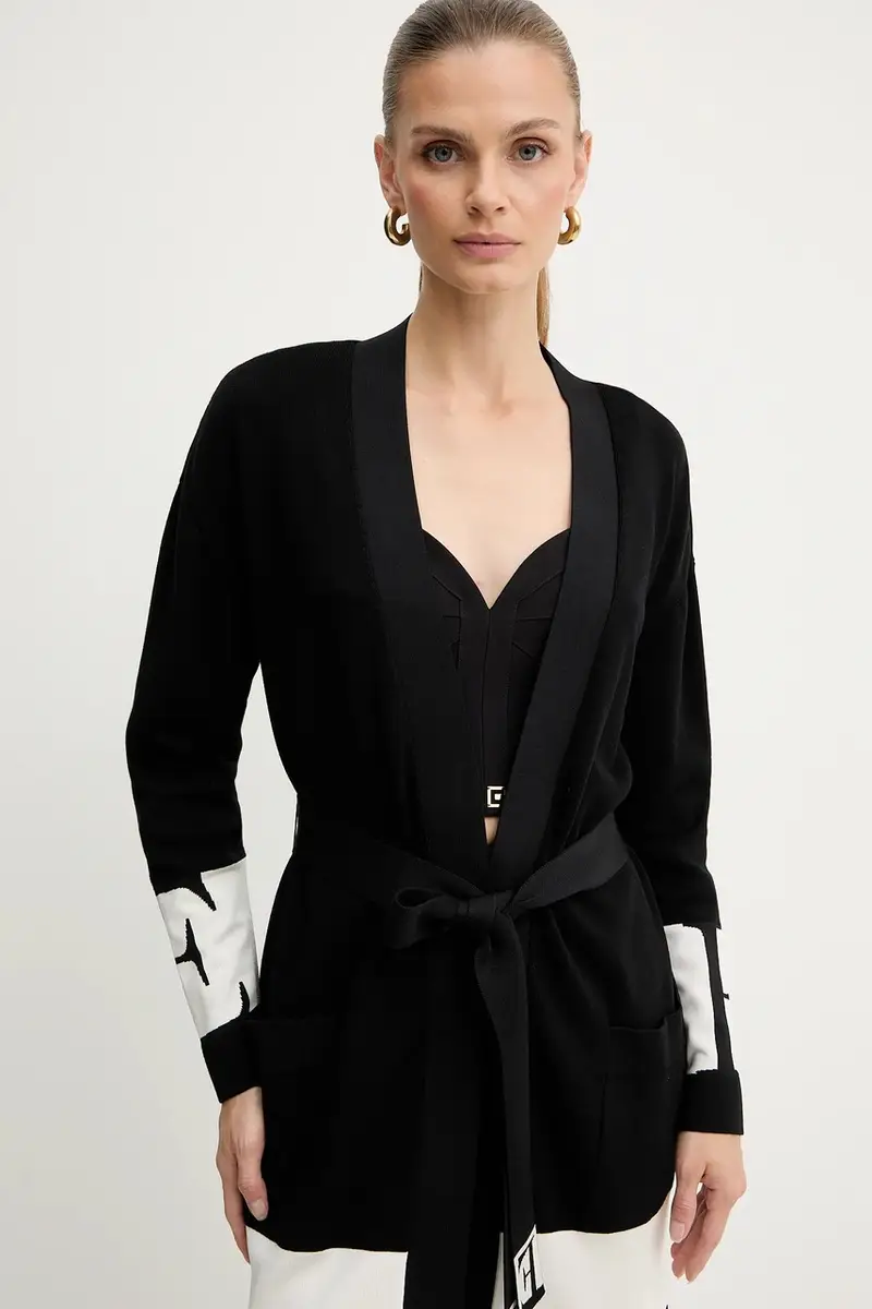 ELISABETTA FRANCHI Cardigan Donna Nero 3890073 miniatura 4