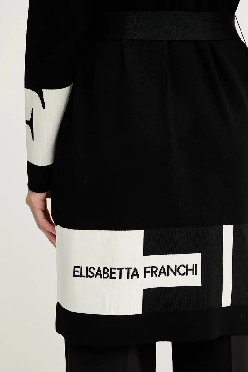 ELISABETTA FRANCHI Cardigan Donna Nero 3890073 miniatura 5