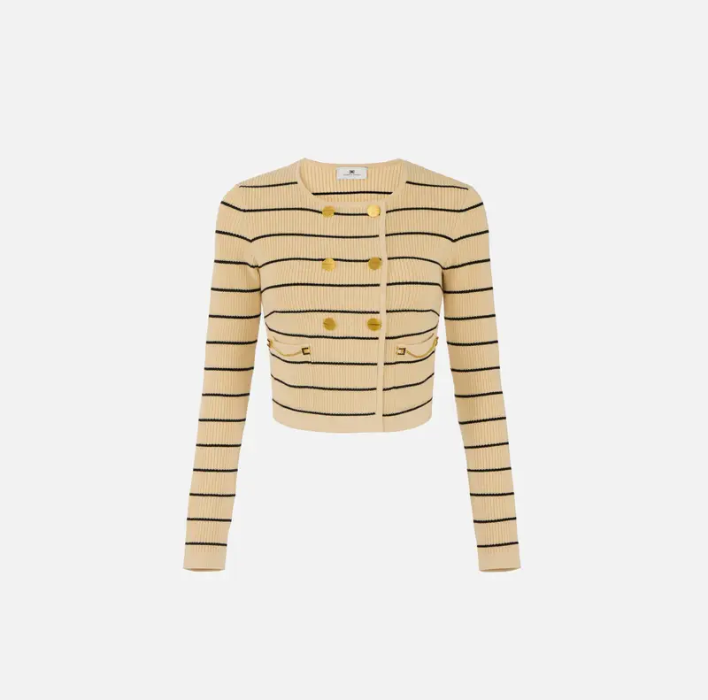 Cardigan in maglia a righe
