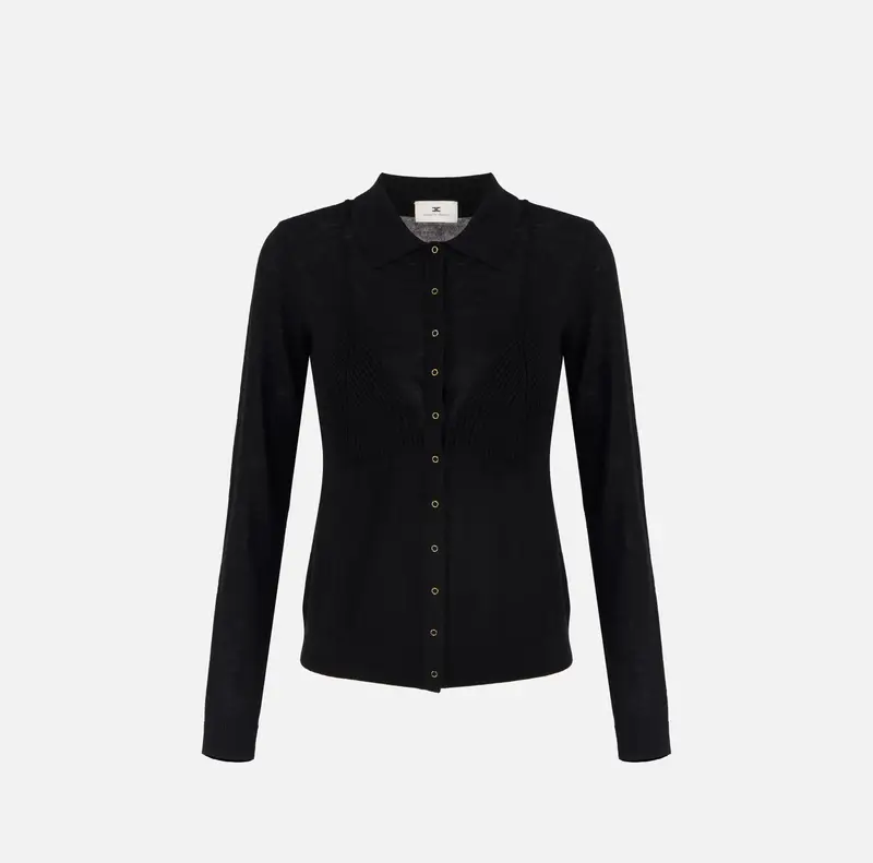 Cardigan in misto lana