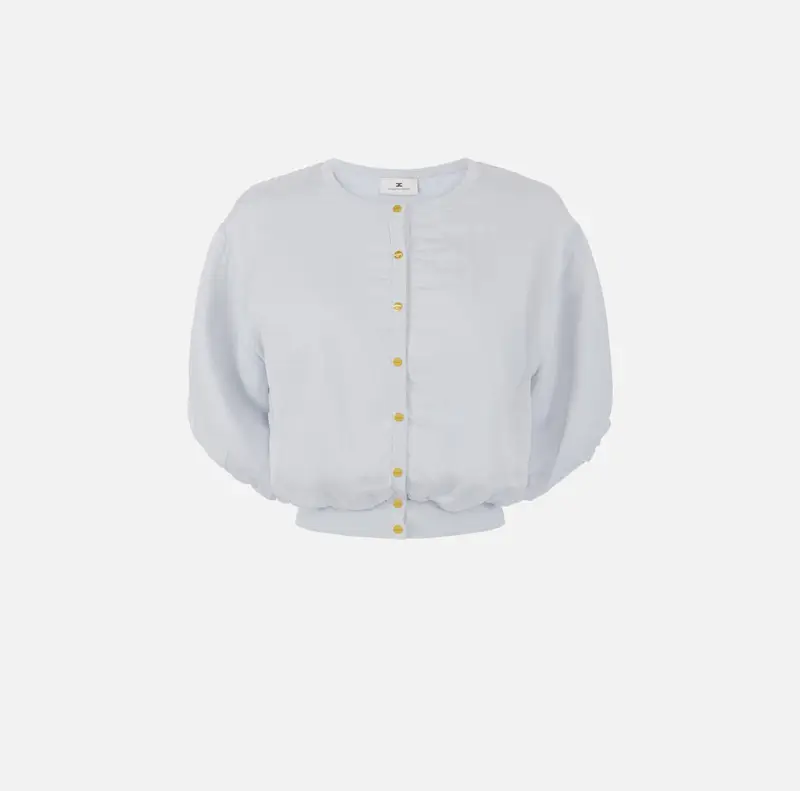 Cardigan in voile con bottoni gioiello