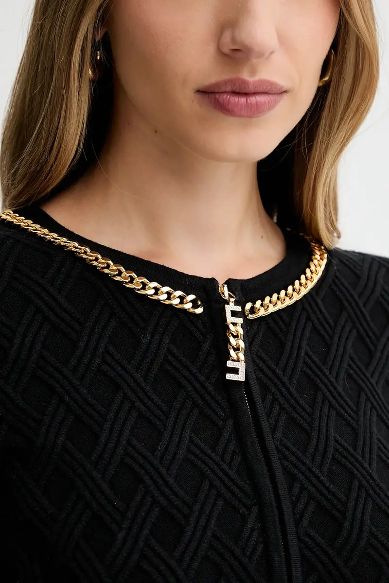 ELISABETTA FRANCHI Cardigan Nero 3969598 miniatura 5