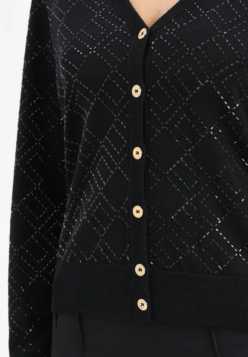 ELISABETTA FRANCHI Cardigan Donna Nero 2818007 miniatura 3