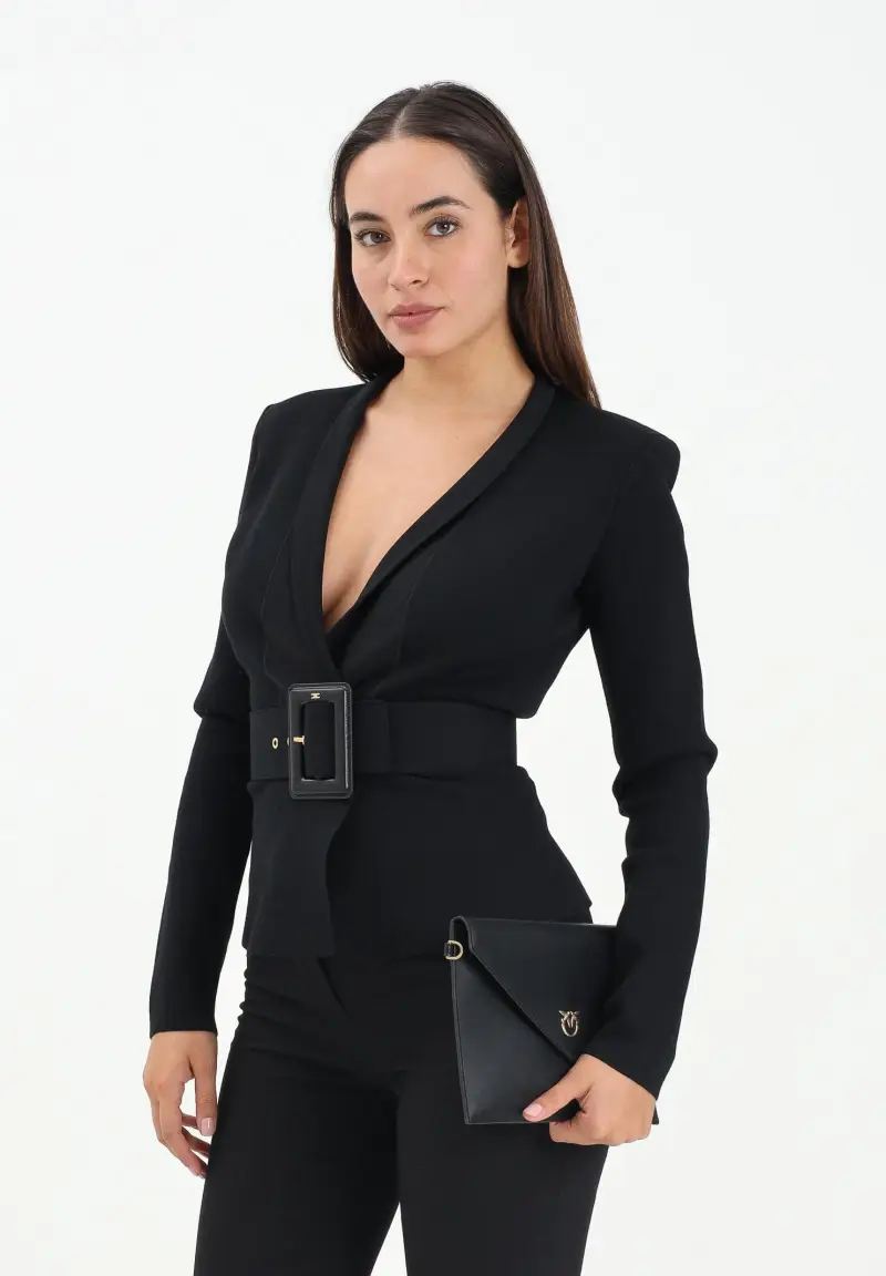 ELISABETTA FRANCHI Cardigan Donna Nero 2910843 miniatura 2