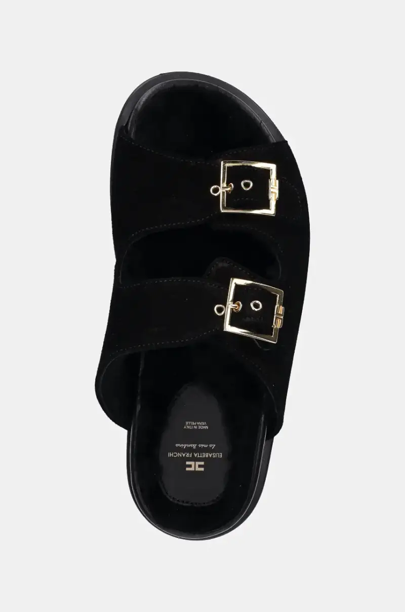 ciabatte in pelle scamosciata bambino/a colore nero F4A0.E0171.0446 miniatura 4