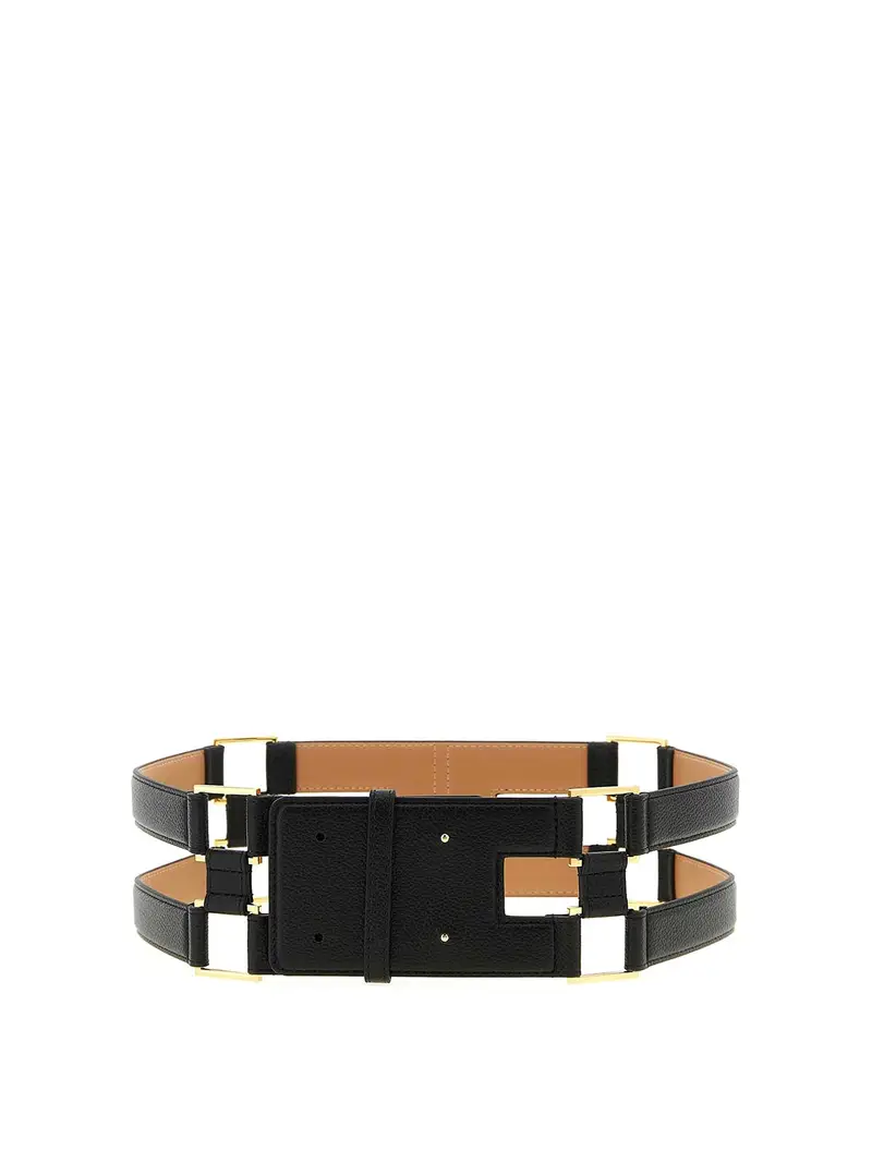 Cintura a doppia fascia Nero