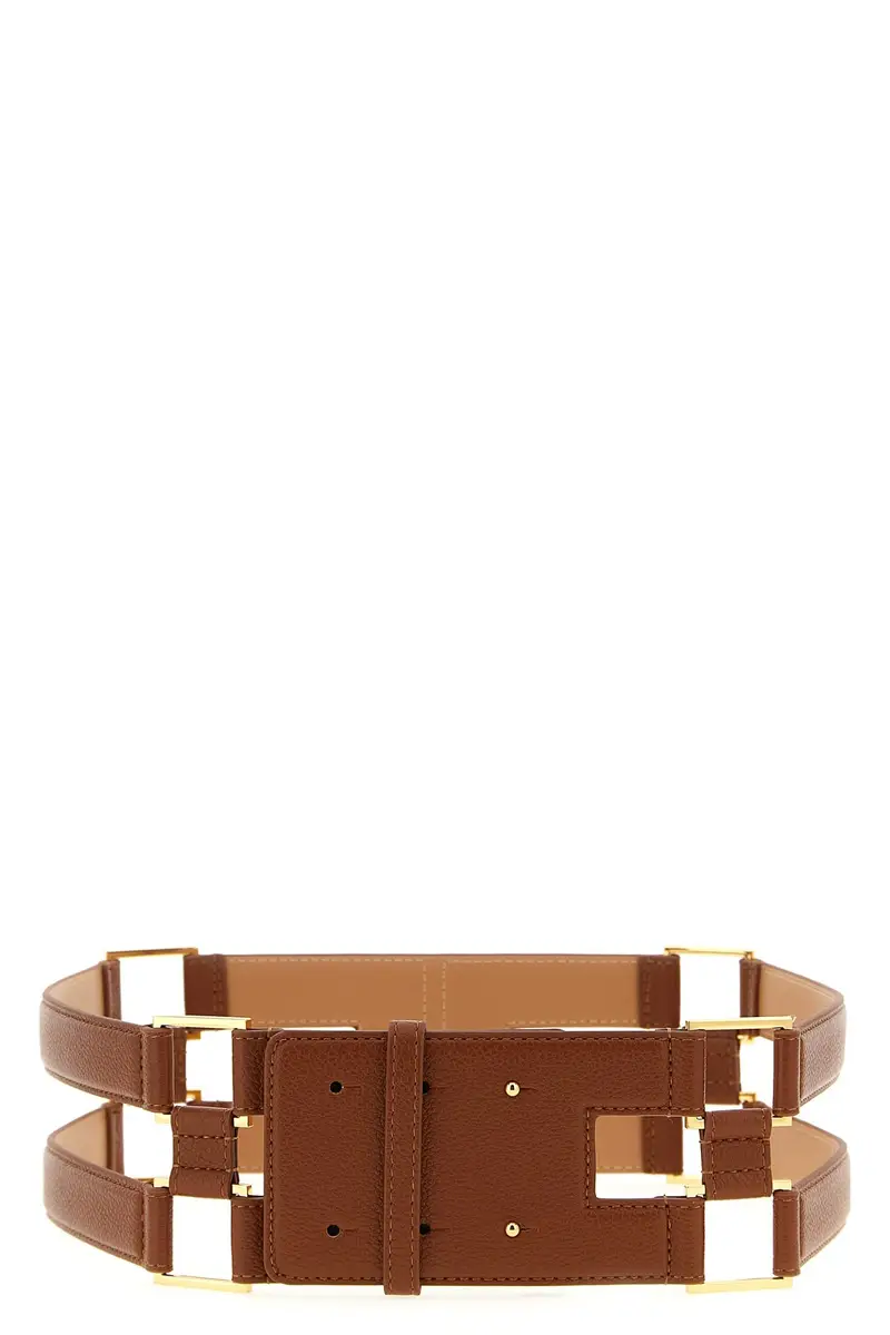 Cintura Doppia Fascia Marrone