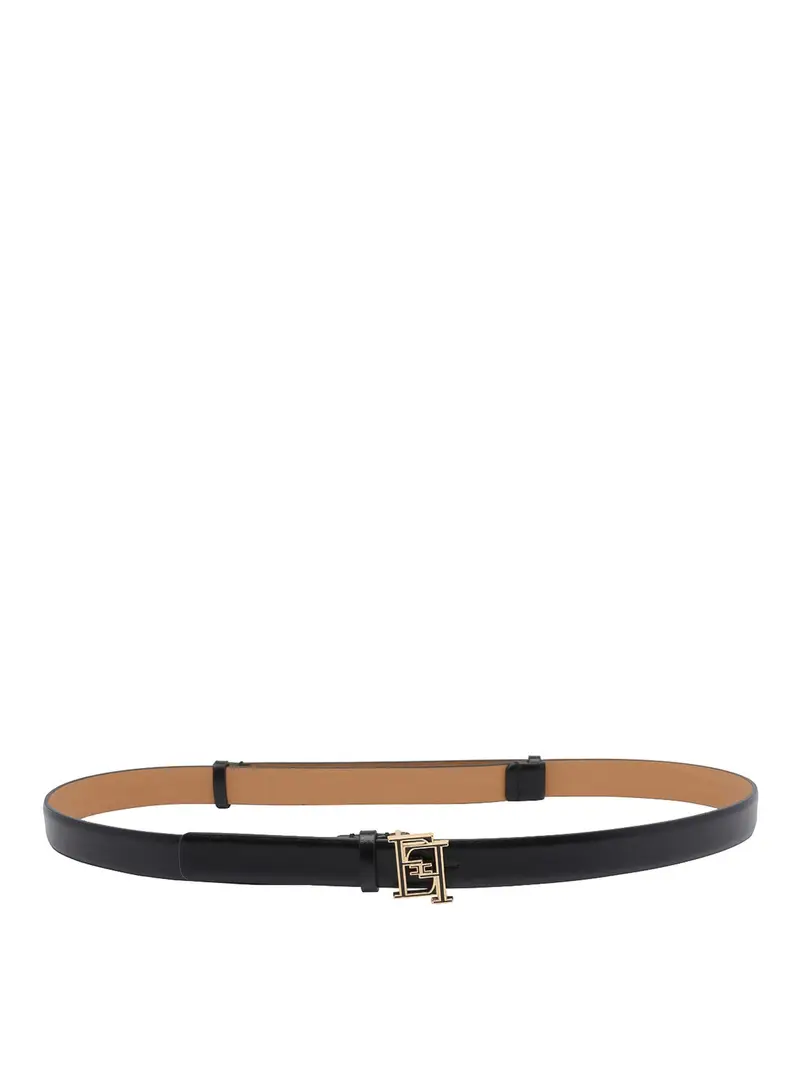 Cintura nera con logo Nero