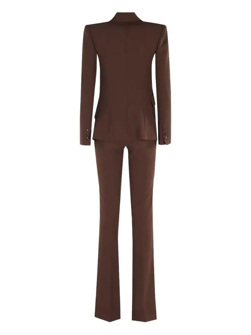 Completo Due Pezzi con Scollo a Scialle Caffe miniatura 2