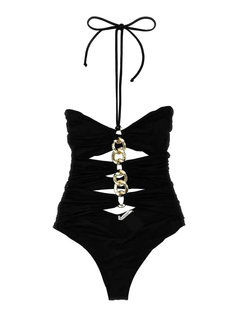 Costume da bagno monopezzo a catena Nero