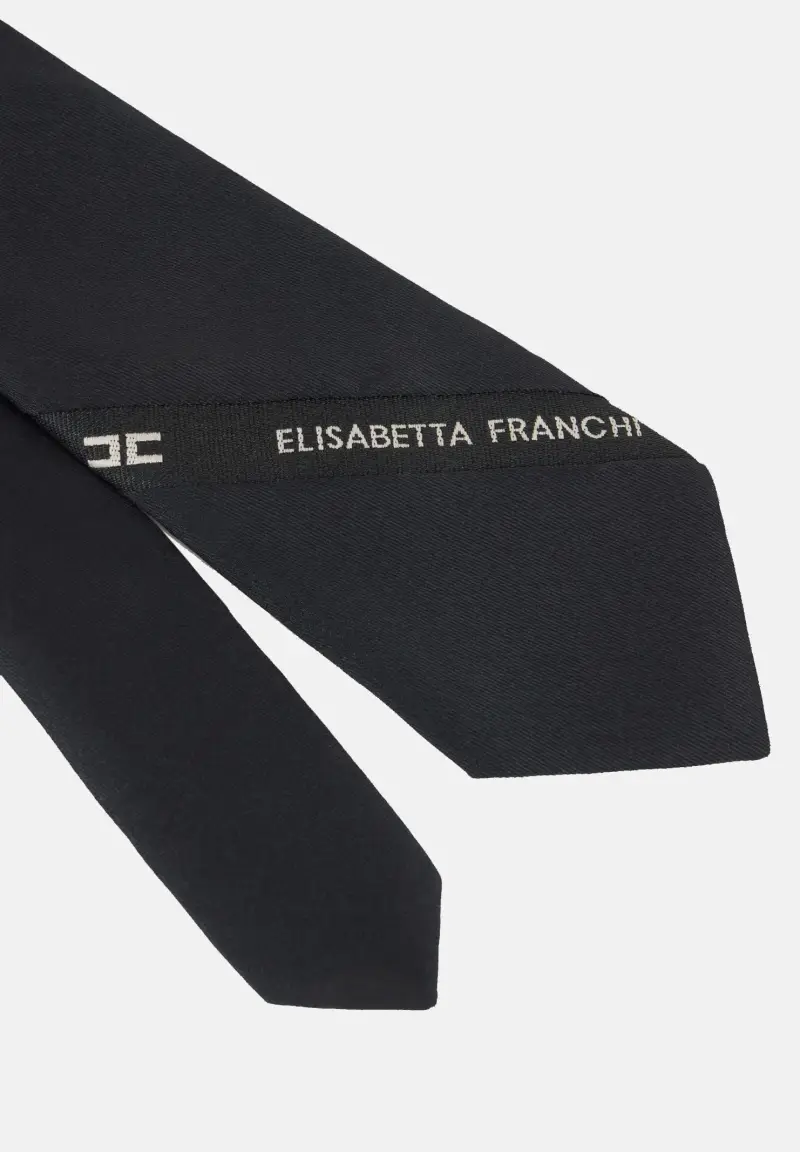 Cravatta nera da donna miniatura 2