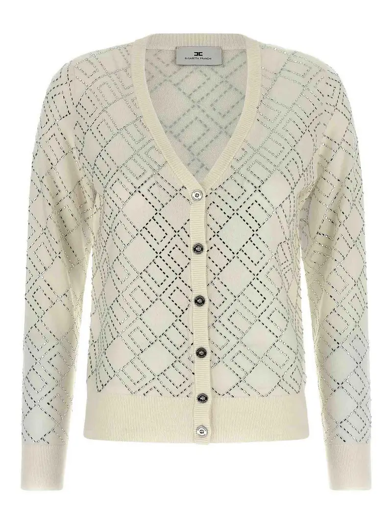 ELISABETTA FRANCHI Cardigan Bianco 3855187