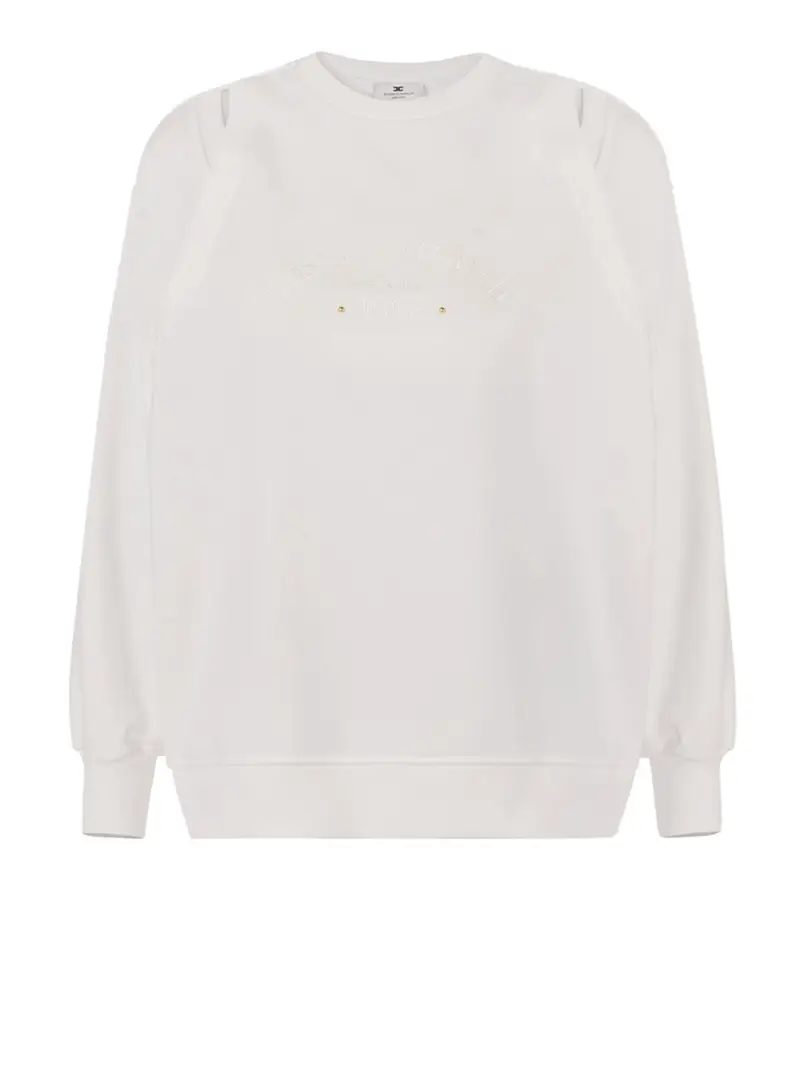 felpa elisabetta franchi da donna - avorio