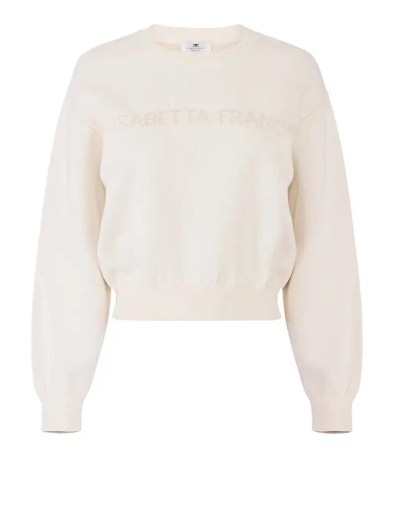 felpa elisabetta franchi da donna - burro Avorio