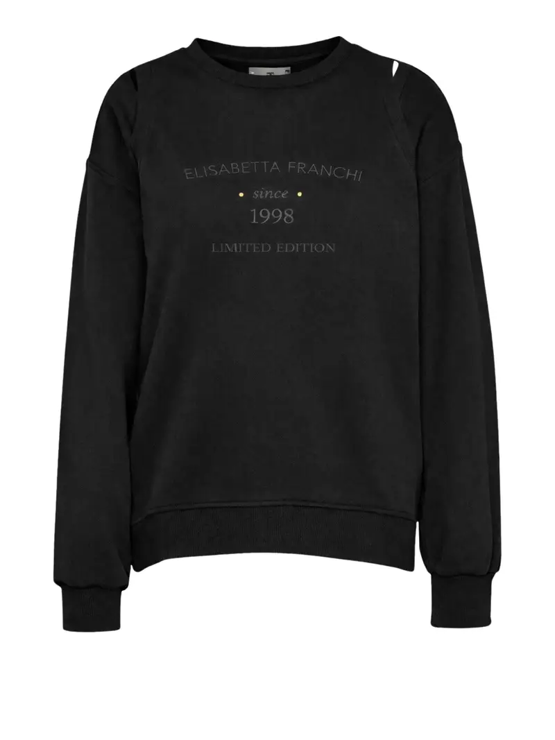 felpa elisabetta franchi da donna - nero