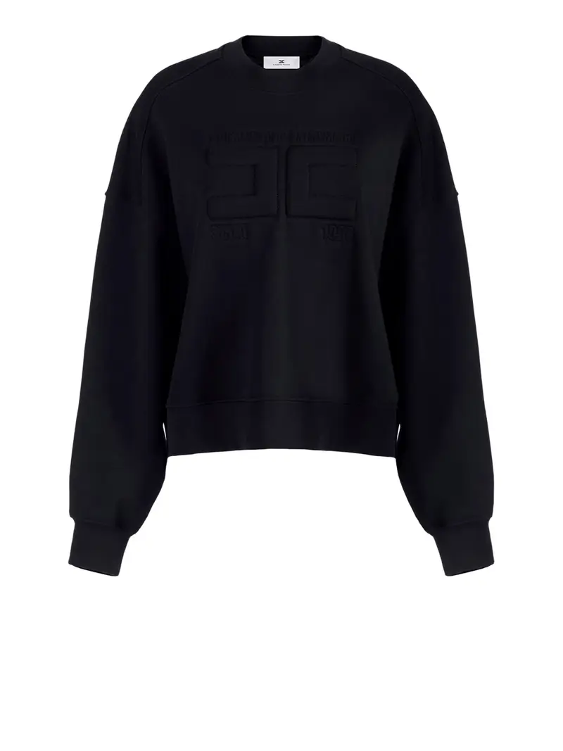 felpa elisabetta franchi da donna - nero