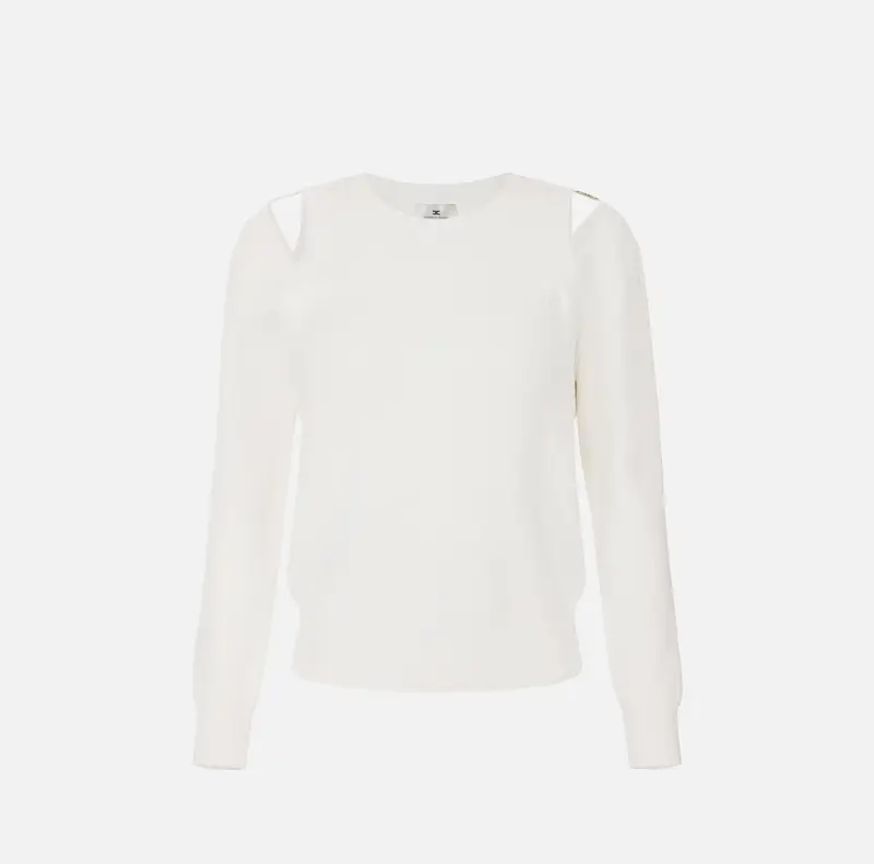 Felpa in maglia con cut-out